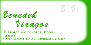 benedek viragos business card