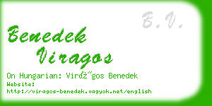 benedek viragos business card